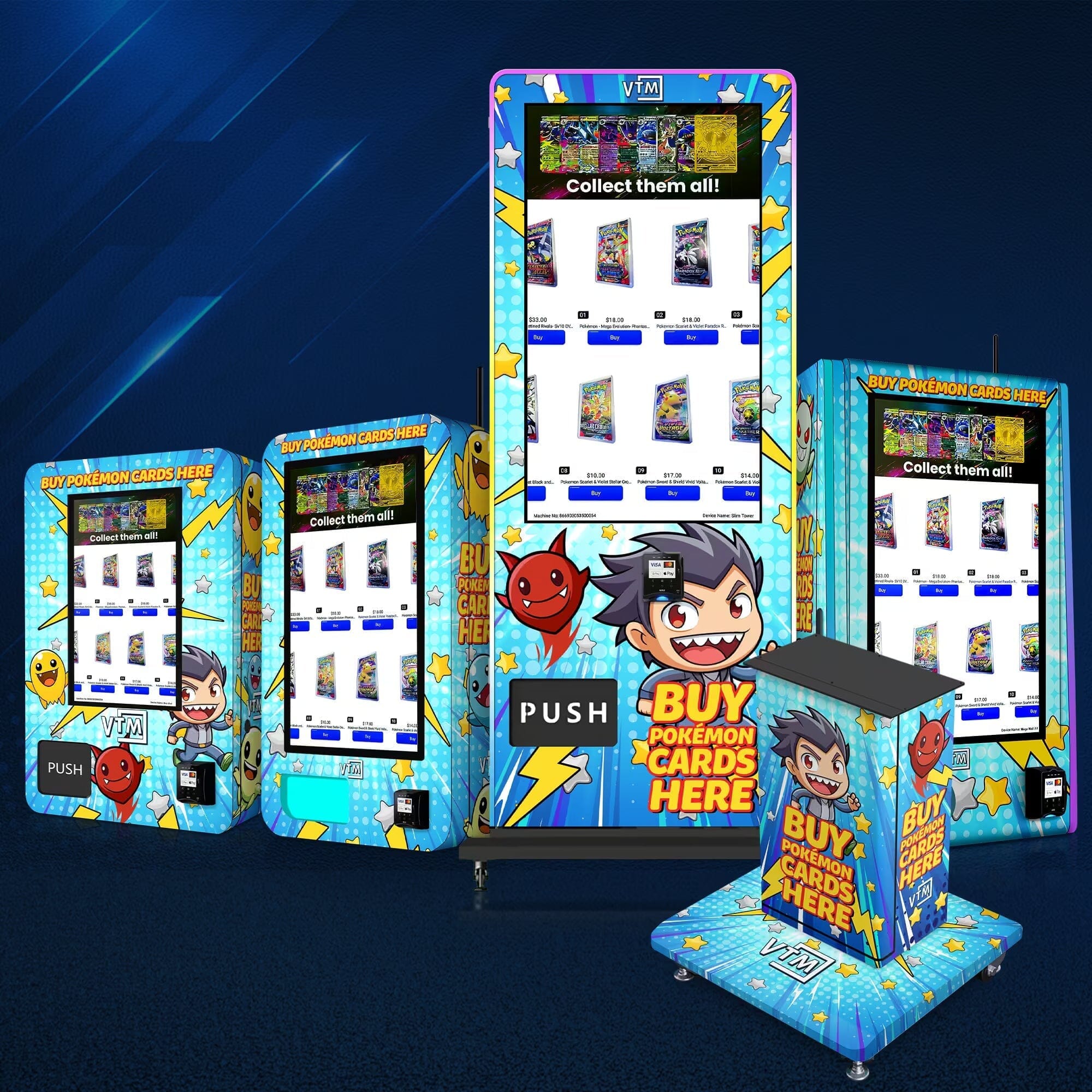 pokemon card distributor near me Pitch Black Mega Evolution Booster Box 1 Basic Energy VTM Pokemon Vending Machines for