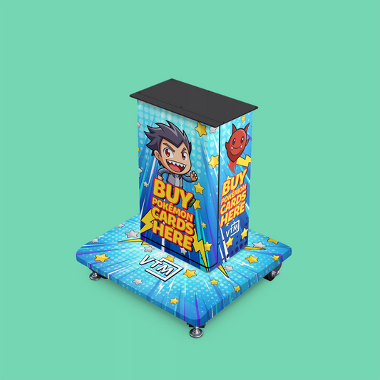 Upgrade your wall-mounted vending machine to a freestanding kiosk with our universal VTM wrap pedestal stand