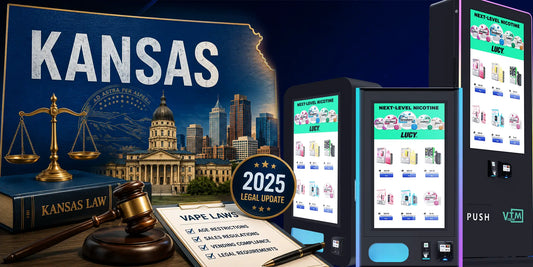 Age-verification vape vending machines compliant with Kansas 2025 vaping laws
