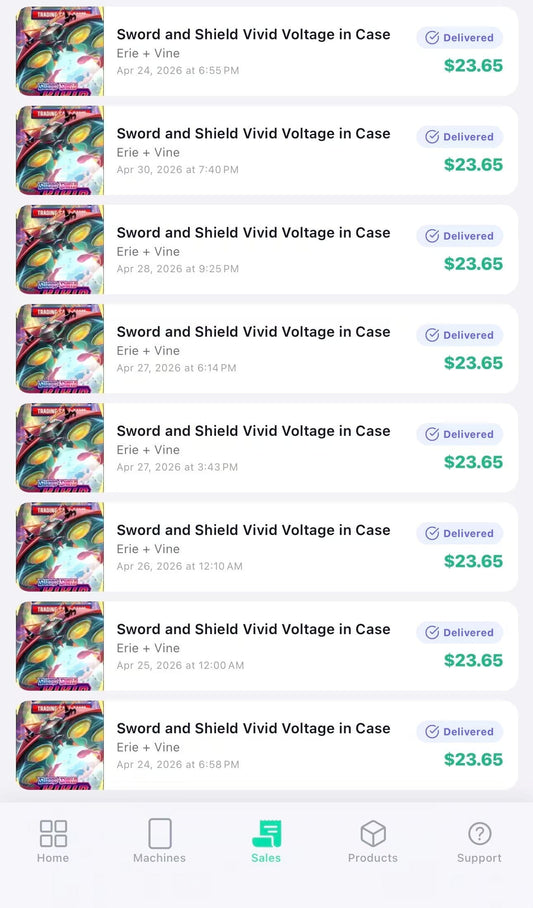 Vape vending machines selling Pokemon cards case study in Ohio