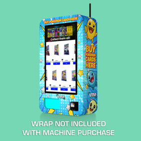 TCG branded vinyl wrap on the VTM Slim wall Pokemon trading card vending machine