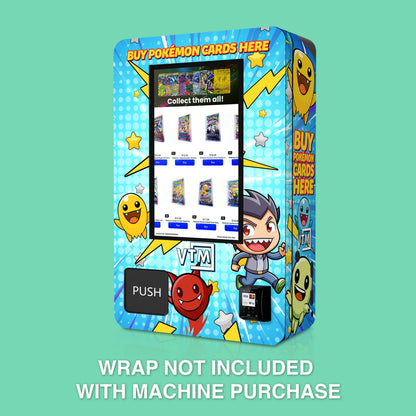 VTM Mini TCG compact Pokemon vending machine with custom TCG wrap