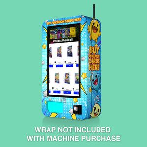 VTM Slim Wall TCG Pokémon trading card vending machine with TCG wrap