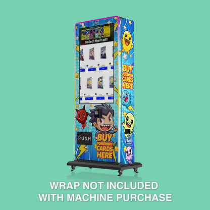 VTM Slim Pack Tower 2.0 Pokemon vending machine with custom TCG wrap