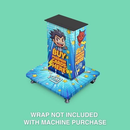 VTM wrap pedestal stand for VTM wall mounted vending machines