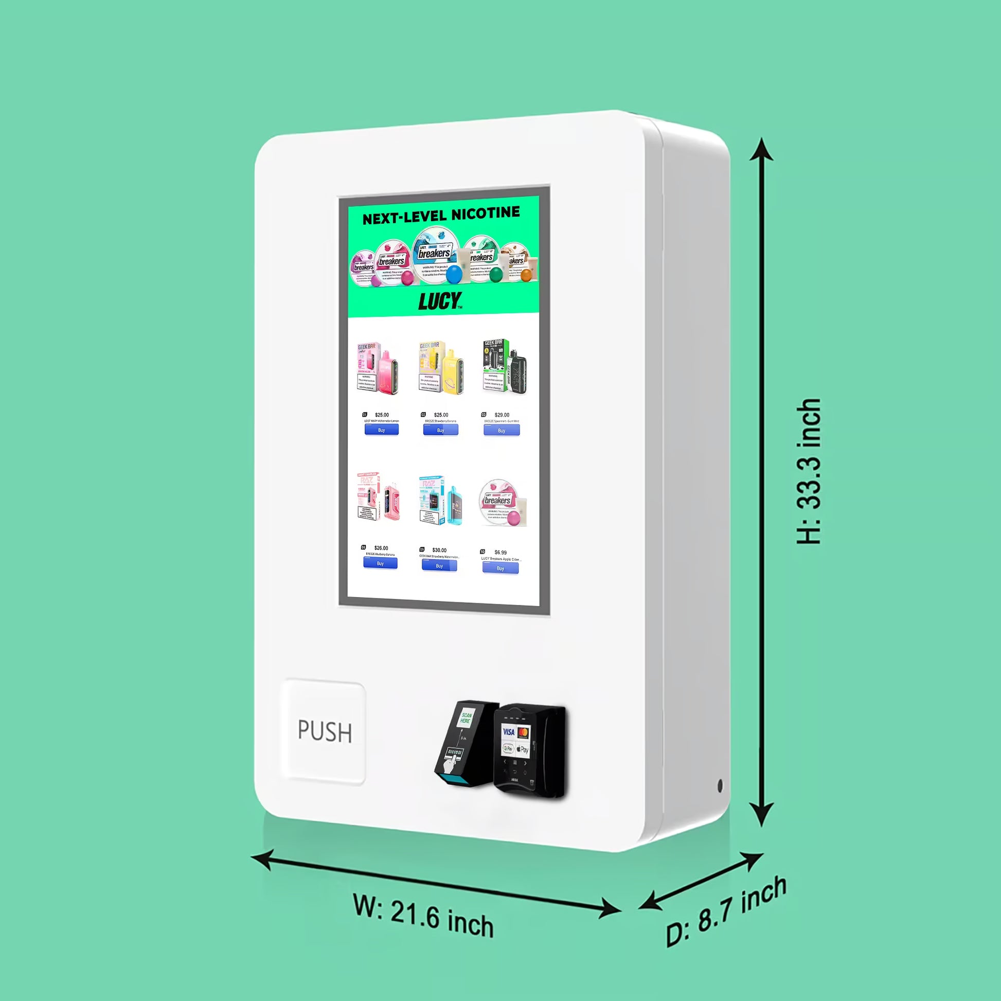 wall mounted cigarette machine Slim Mini Vending For Sale XL small unit is ideal for bars Cigarette Vending Machine for Sale