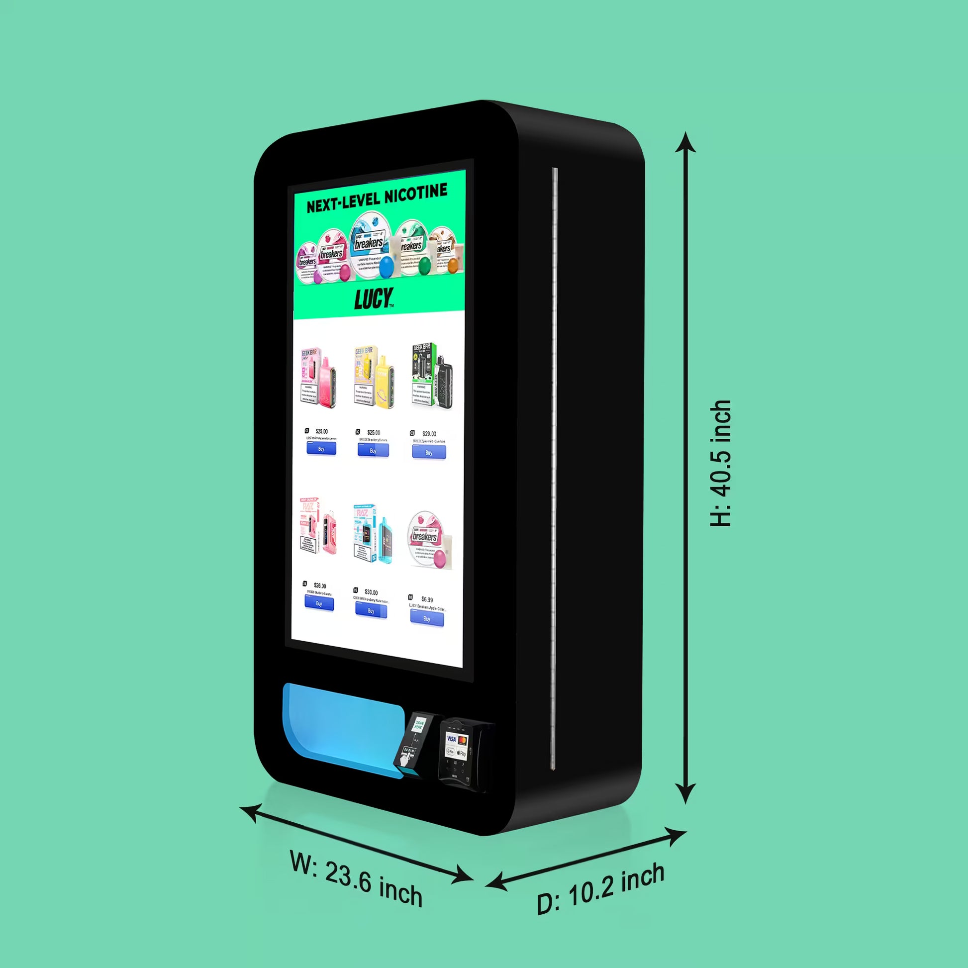 wall mounted cigarette vending machine E with 32 Inch Touch Screen - Vending Machine and Vape Vending Machine price Saving Design Outdoor Cigarette Vending Machine in