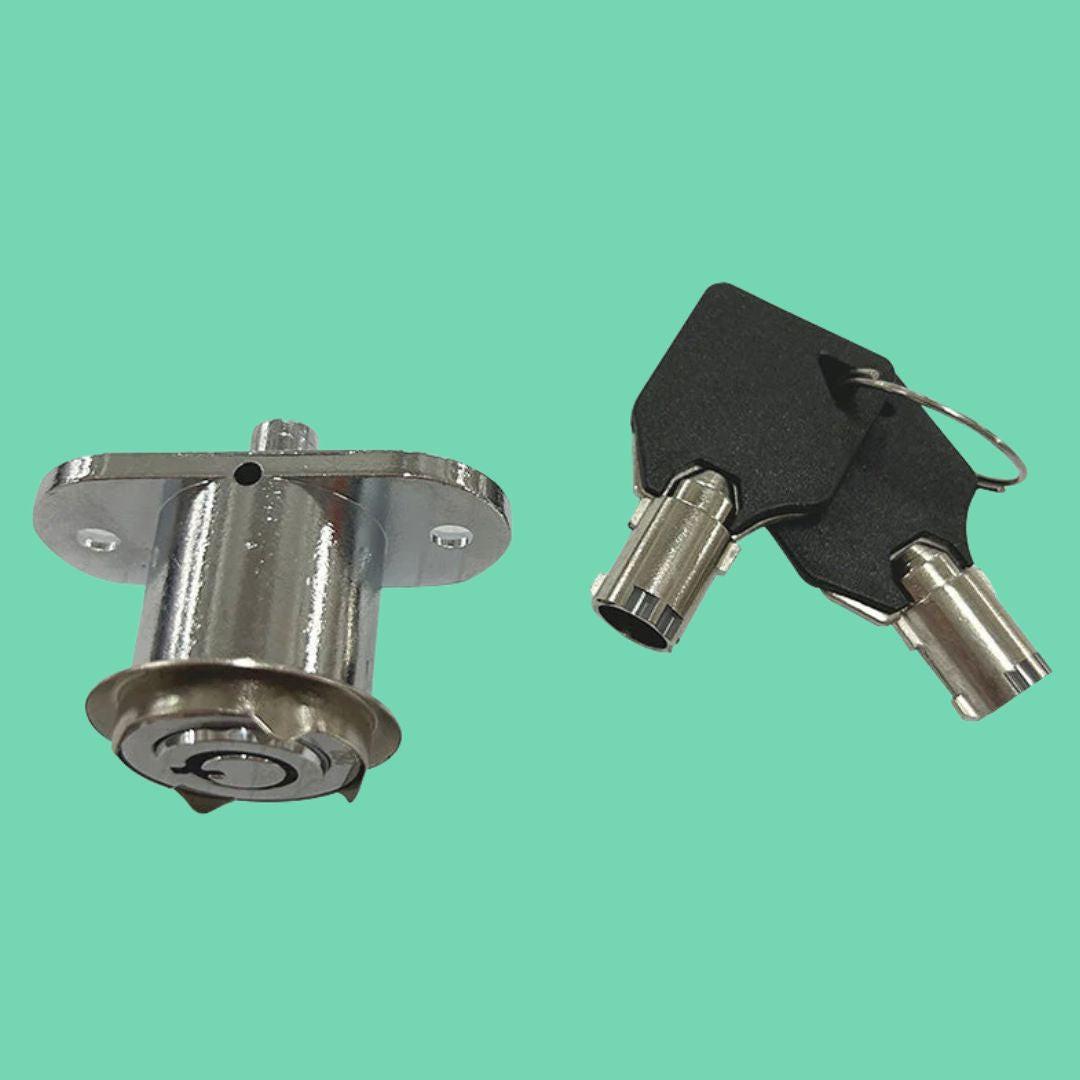 Replacement VTM vending machine lock set with two matching locks and four keys