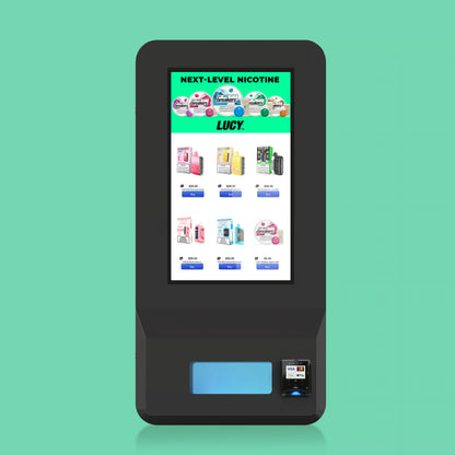 VapeTM Weather Wall outdoor vape vending machine with Nayax card reader Front view