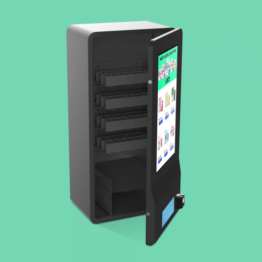 VapeTM Weather Wall outdoor vape vending machine Open with Nayax card reader