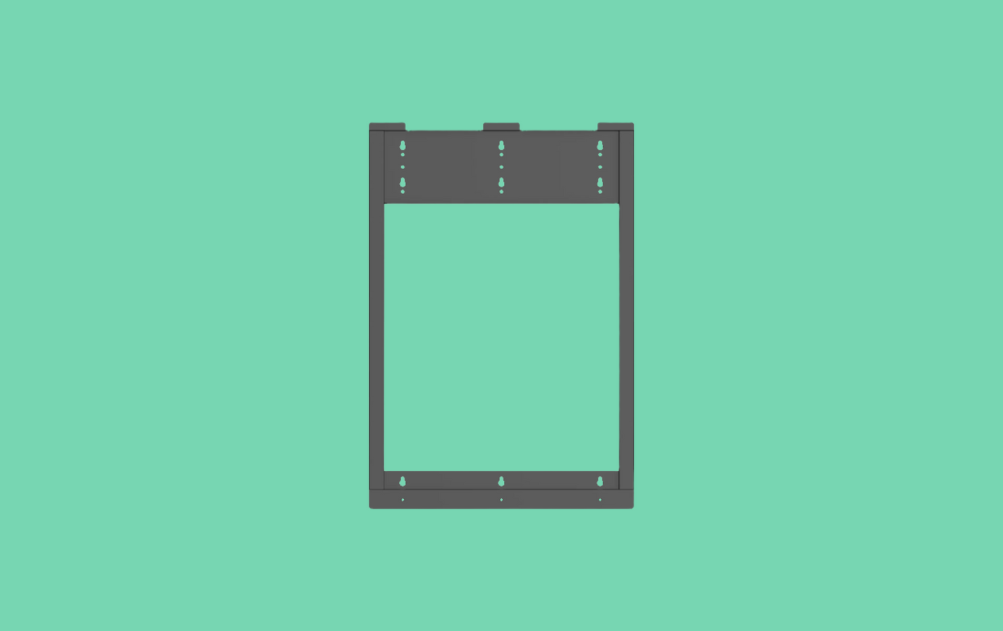 Steel mounting bracket compatible with VapeTM wall-mounted vending machines