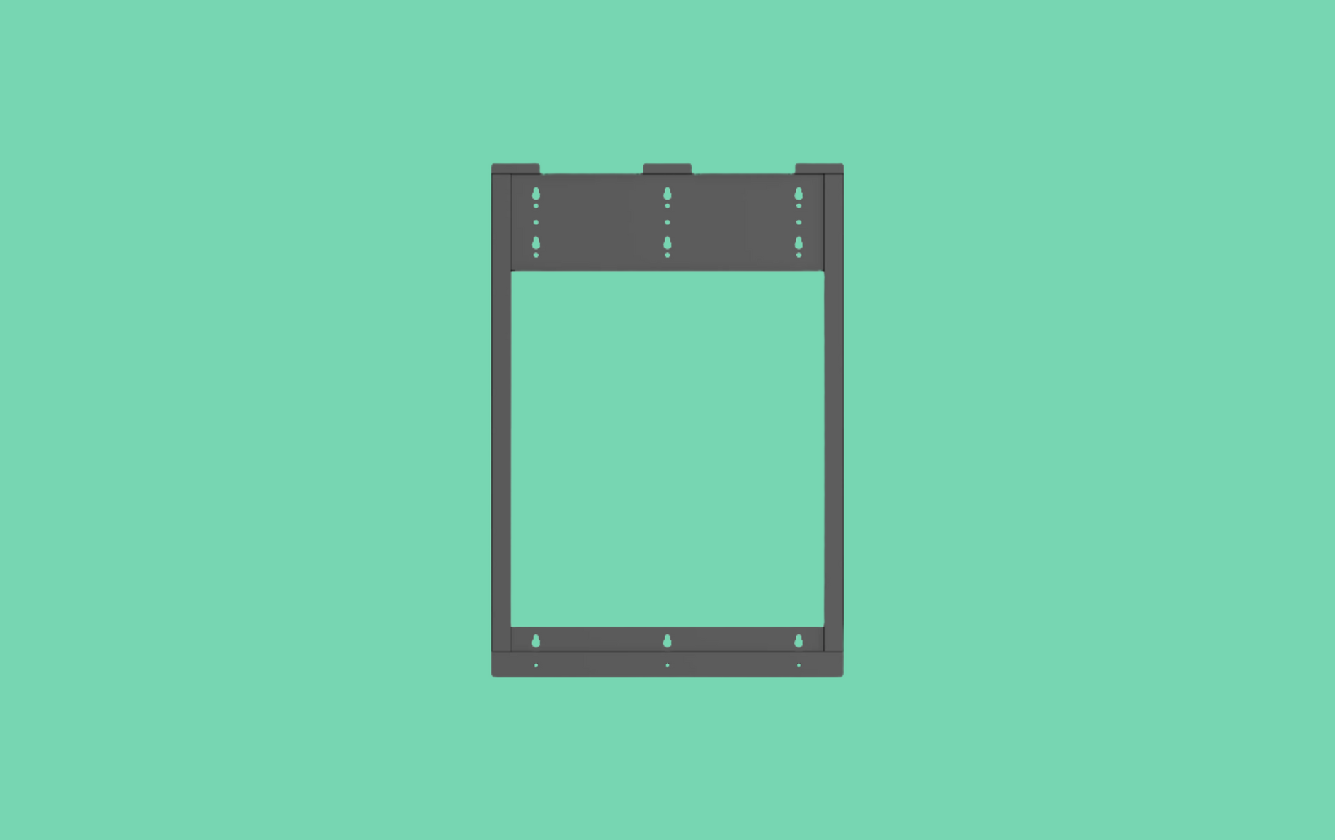 Steel mounting bracket compatible with VapeTM wall-mounted vending machines