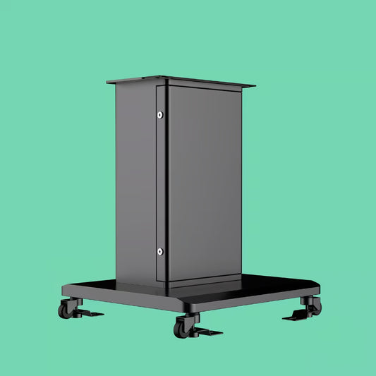 Upgrade your wall-mounted vending machine to a freestanding kiosk with our universal VTM pedestal stand measuring