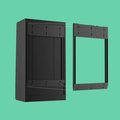 Back wall mounting bracket for a VapeTM 2.0 wall-mounted vending machine, showing the rear mounting frame and attachment points.